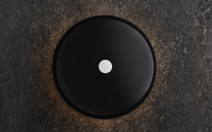 Black Chrome Chime Polished Doorbell + LED Light by Luxello Door Bells